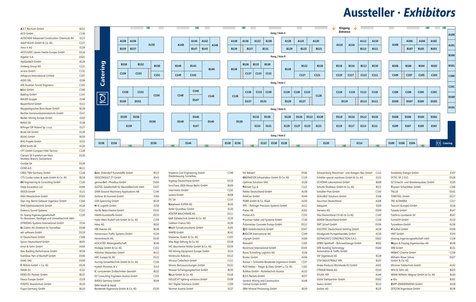 Hallenplan der STUVA-Expo, Halle C1, ICM München
